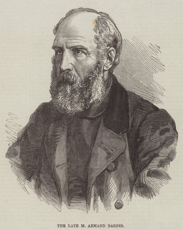 Afdøde M Armand Barbes (gravering) af English School