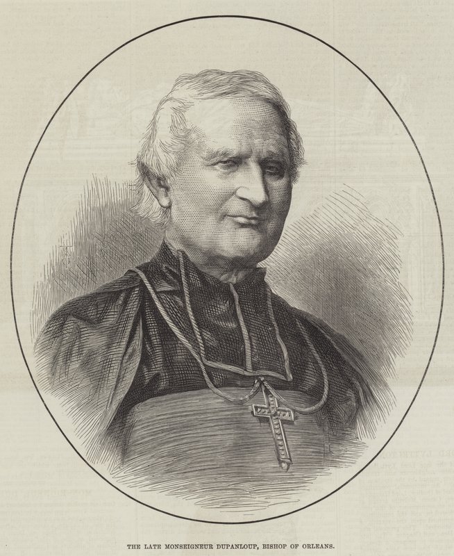 Den afdøde Monseigneur Dupanloup, biskop af Orleans (gravering) af English School
