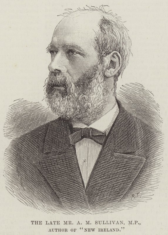 Den afdøde hr. AM Sullivan, MP, forfatter til "New Ireland" (gravering) af English School