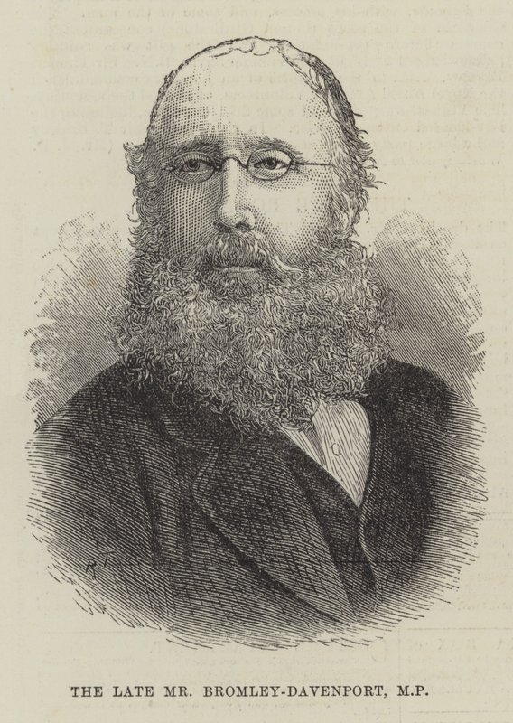 Den afdøde hr. Bromley-Davenport, MP (gravering) af English School