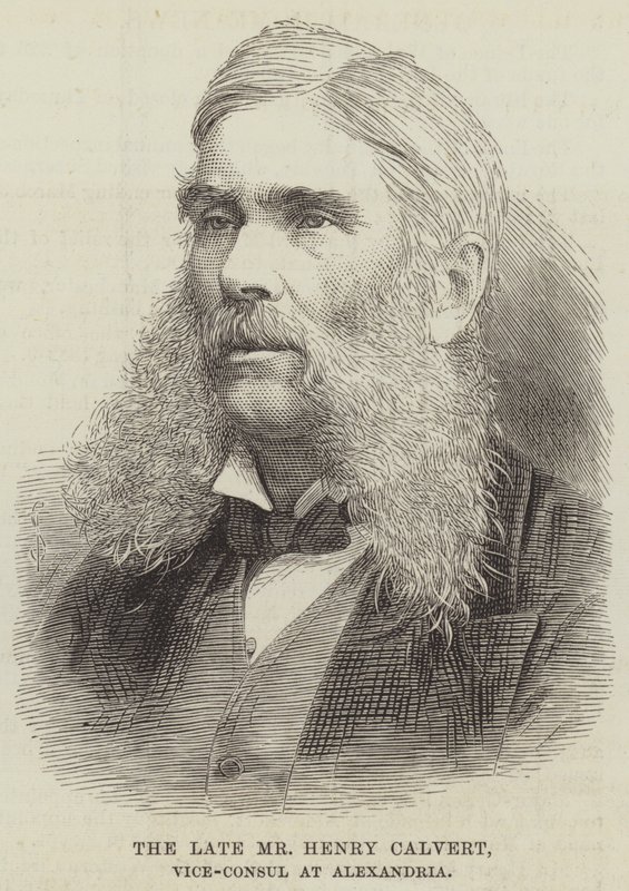 Afdøde hr. Henry Calvert, vicekonsul i Alexandria (gravering) af English School
