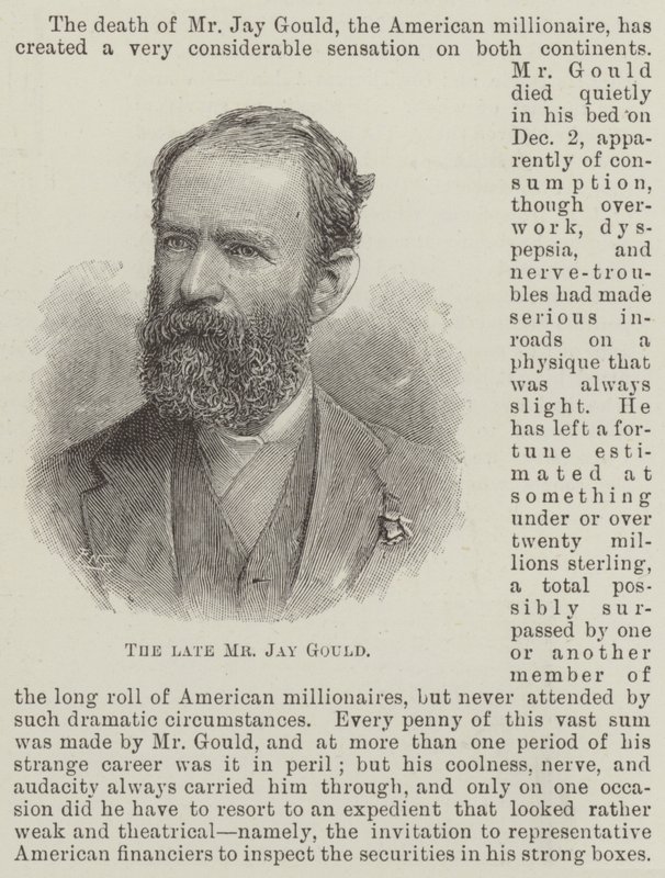 Den afdøde Mr Jay Gould (gravering) af English School