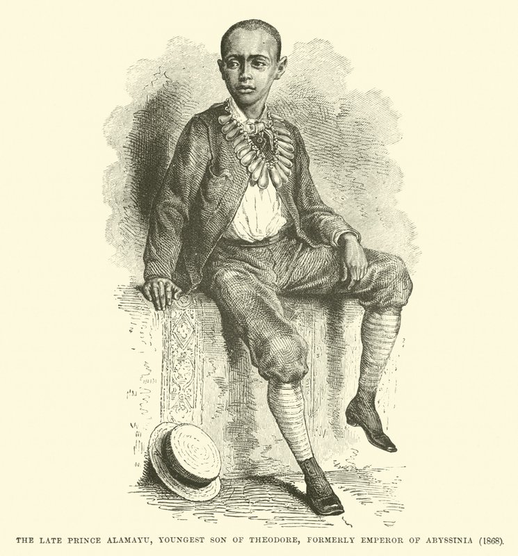 Den afdøde prins Alamayu, yngste søn af Theodore, tidligere kejser af Abessinien, 1868 af English School