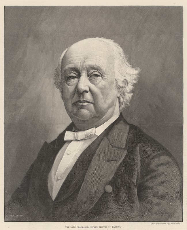 Den afdøde professor Jowett, Master of Balliol (gravering) af English School