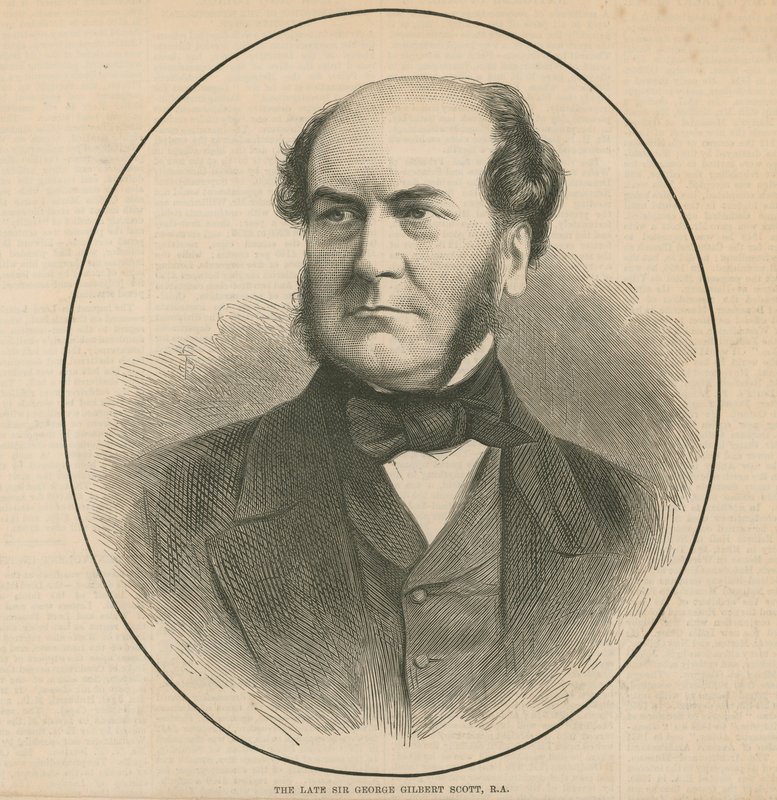 Den afdøde Sir George Gilbert Scott, RA, arkitekt af English School