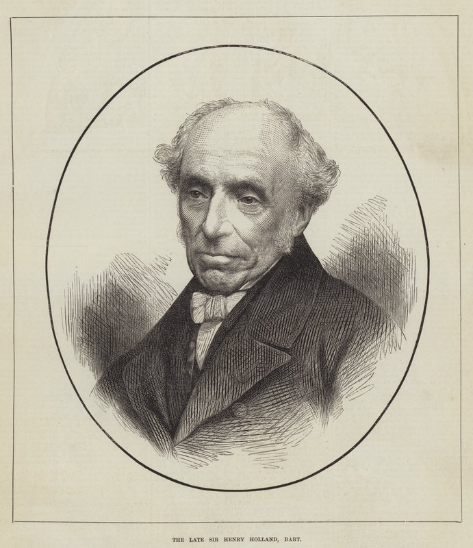 Den afdøde Sir Henry Holland, Baronet (gravering) af English School