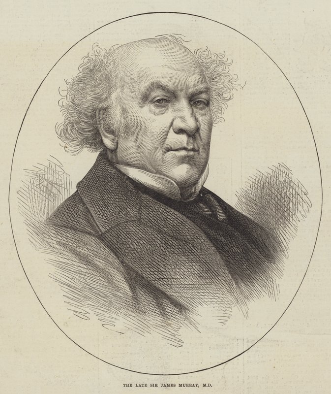 Den afdøde Sir James Murray, MD (gravering) af English School