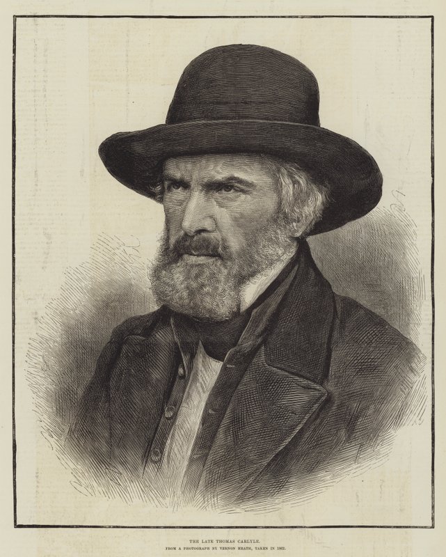 Den afdøde Thomas Carlyle (gravering) af English School