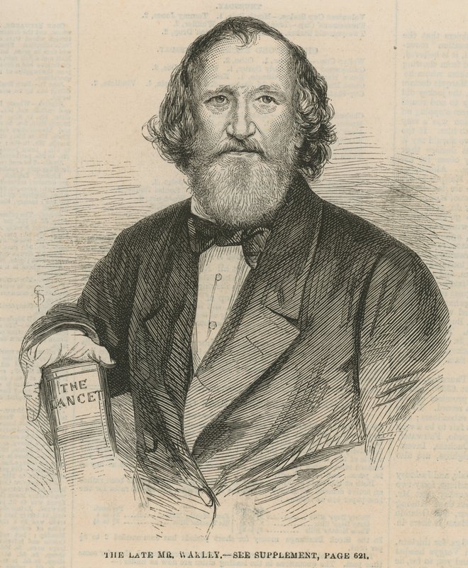 Afdøde Thomas Wakley, MP for Finsbury og stiftende redaktør af The Lancet af English School