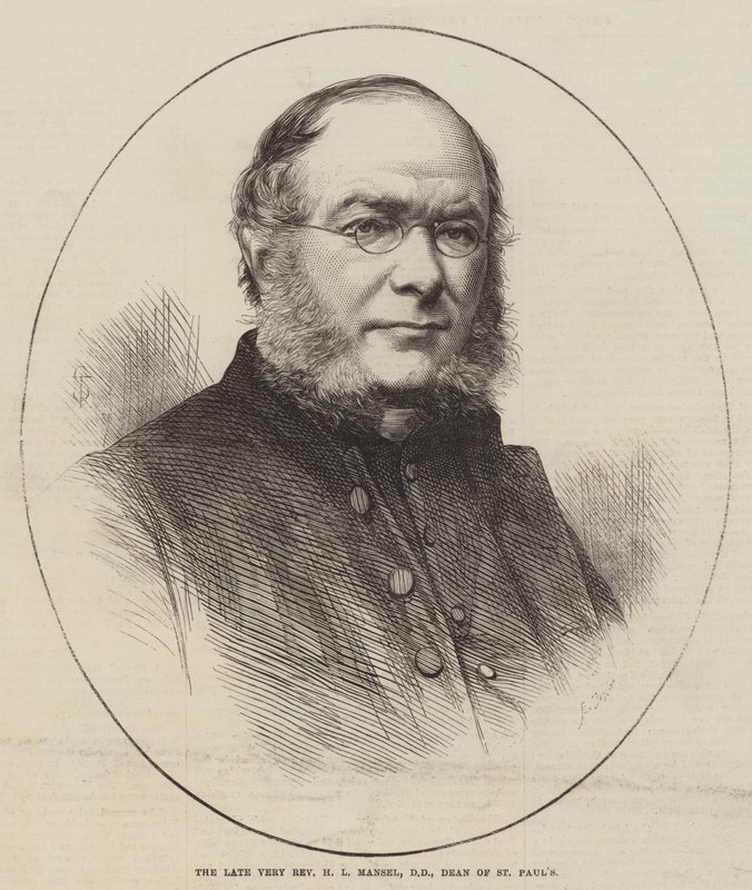 Den afdøde Very Reverend H L Mansel, DD, Dean of St Paul