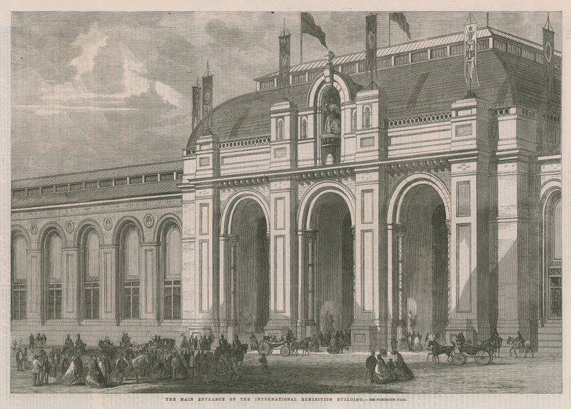 Hovedindgangen til den internationale udstilling i 1862 af English School