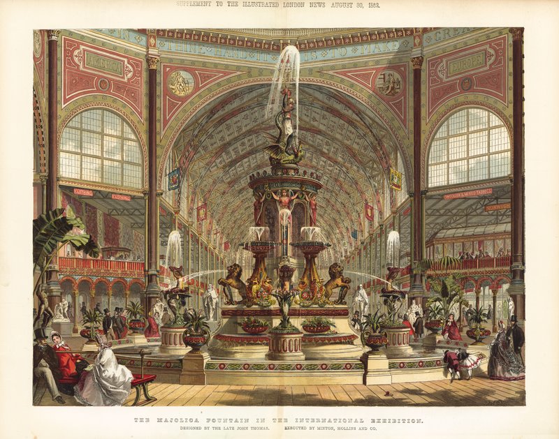 Majolica-springvandet i den internationale udstilling 1862 af English School