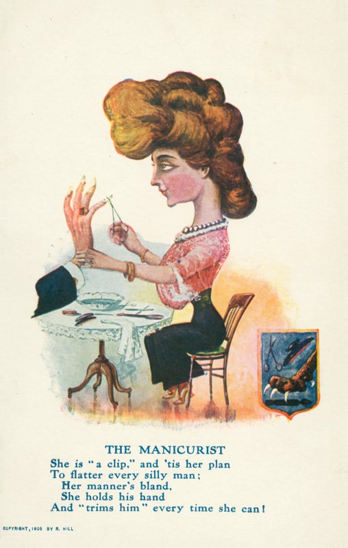 Manicuristen (farvelitografi) af English School