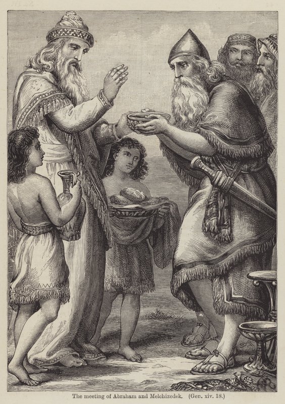 Mødet mellem Abraham og Melkisedek, 1. Mosebog XIV af English School