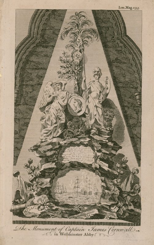 Kaptajn James Cornwalls monument af English School
