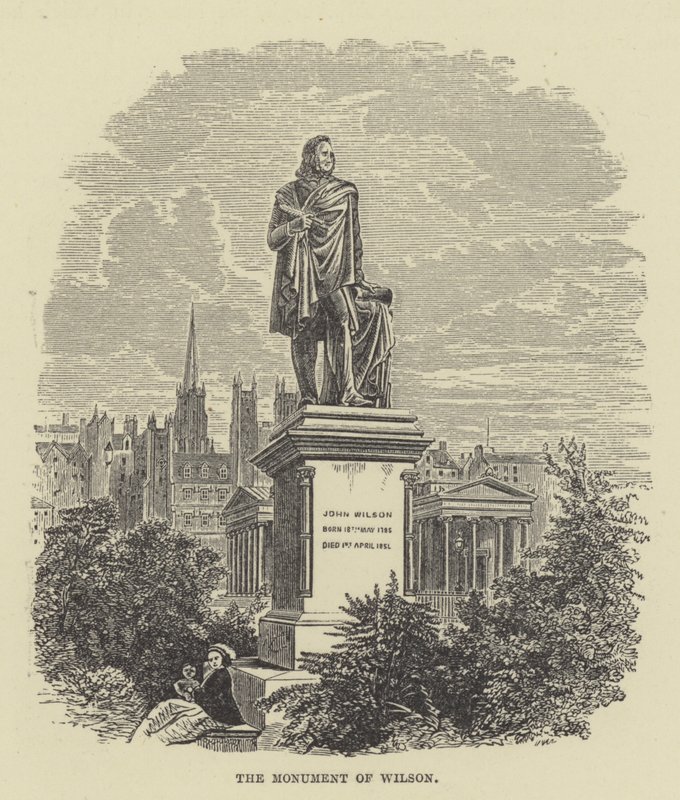 Wilsons monument (gravering) af English School