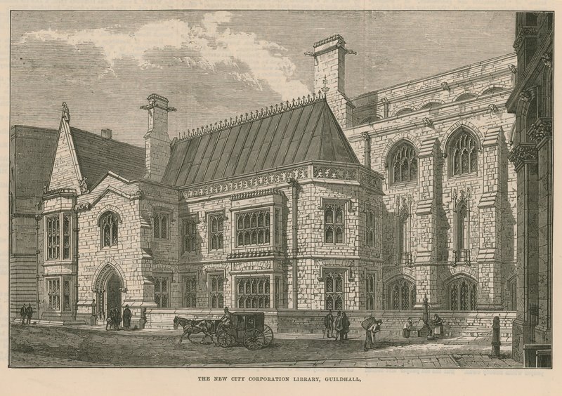 Det nye City Corporation Library, Guildhall, London af English School