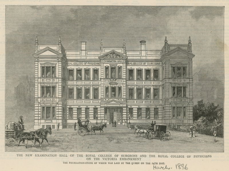 Den nye eksamenssal for Royal College of Surgeons og Royal College of Physicians af English School
