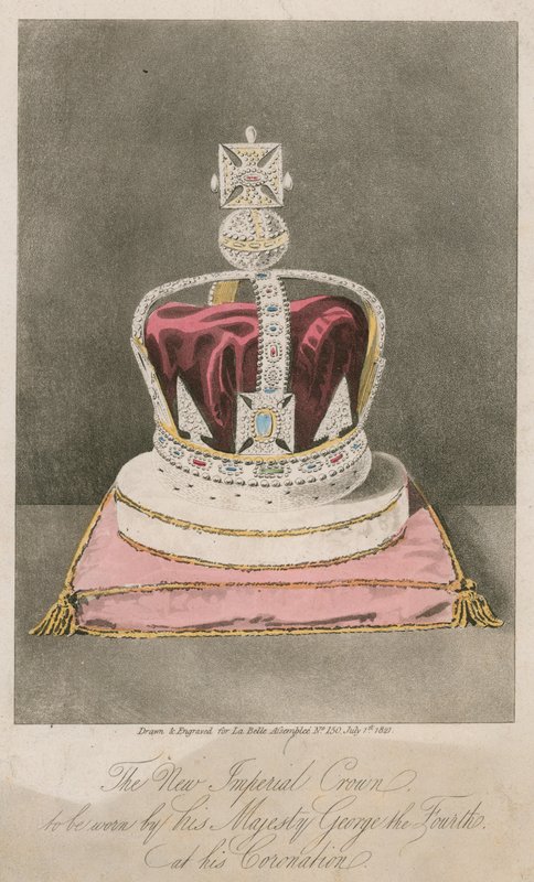 Den nye kejserlige krone, der skal bæres af Hans Majestæt George IV ved hans kroning af English School