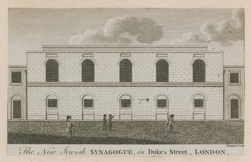Den nye jødiske synagoge i Dukes Street, London af English School