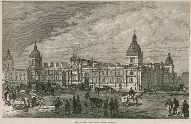 Det nye Metropolitan Poultry Market, Smithfield af English School