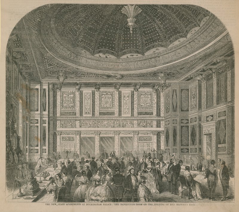 De nye statslejligheder i Buckingham Palace af English School