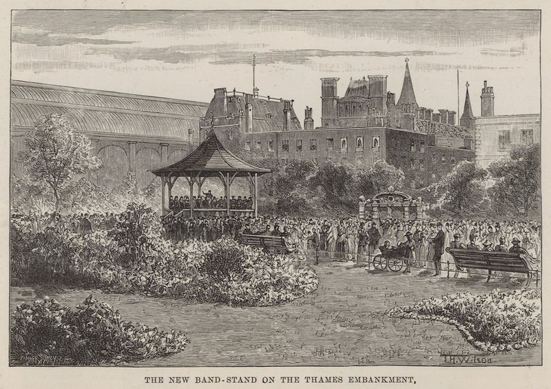 Den nye bandstand på Themsen Embankment af English School