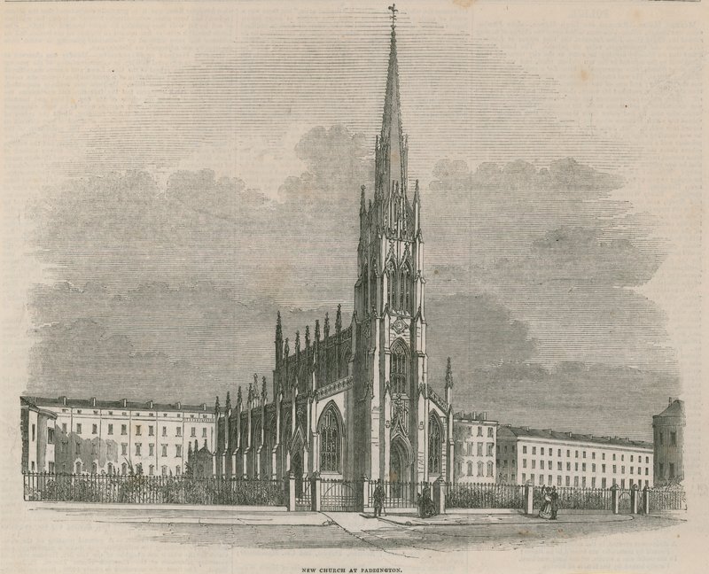 Den nye kirke i Paddington, London af English School