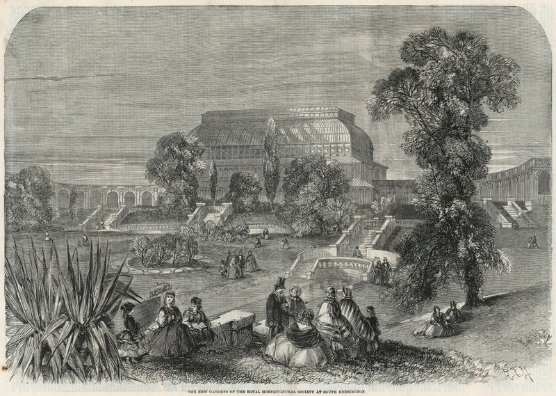 De nye haver i Royal Horticultural Society i South Kensington af English School