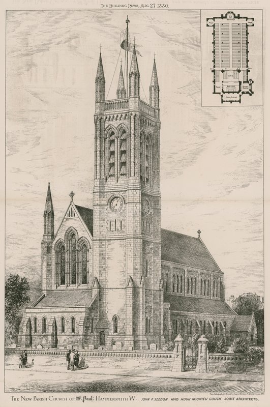 Den nye sognekirke St Paul, Hammersmith af English School