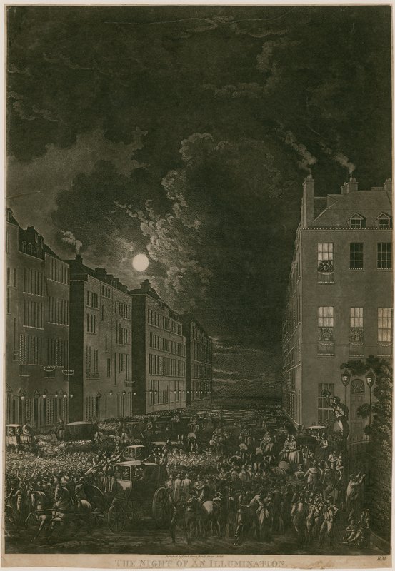 En oplysnings nat, 29. april 1802; Portman Square, London af English School