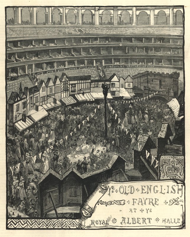 Den gamle engelske fayre i Royal Albert Hall af English School