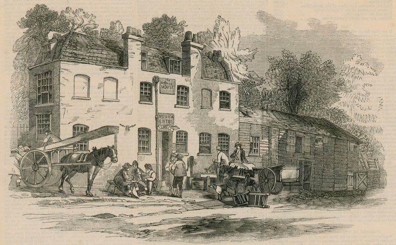 Det gamle halvvejshus, Kensington, London af English School