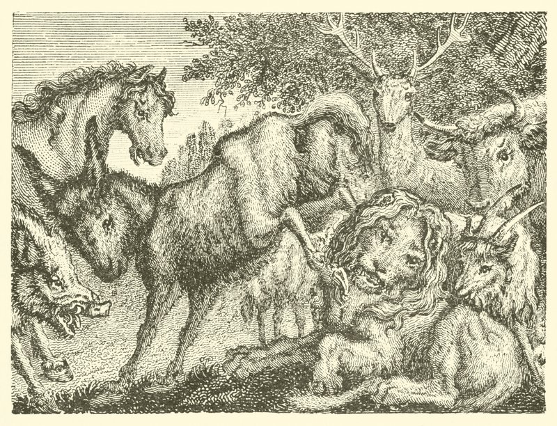 Den gamle løve (kobberstik) af English School