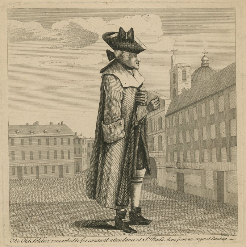 Den gamle soldat bemærkelsesværdig for konstant deltagelse i St. Pauls Cathedral af English School