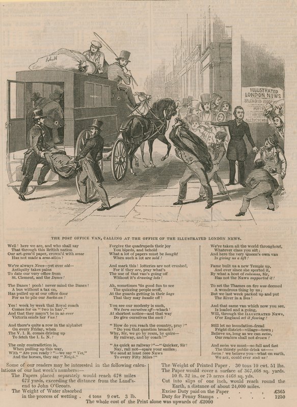 Postkontoret på kontoret til Illustrated London News af English School