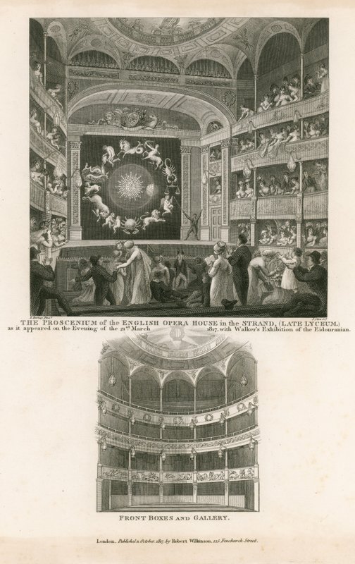 Proscenium for det engelske operahus i Strand (sen Lyceum) af English School