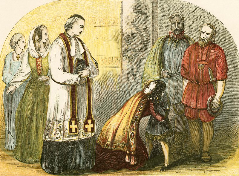 Dronningen af Edward IV, afsked med den unge hertug af York af English School
