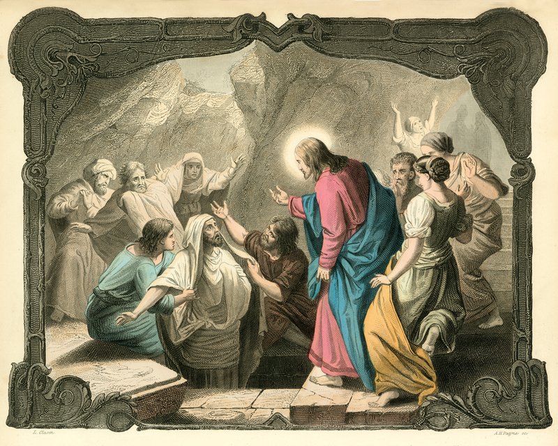 Oprejsen af Lazarus af English School