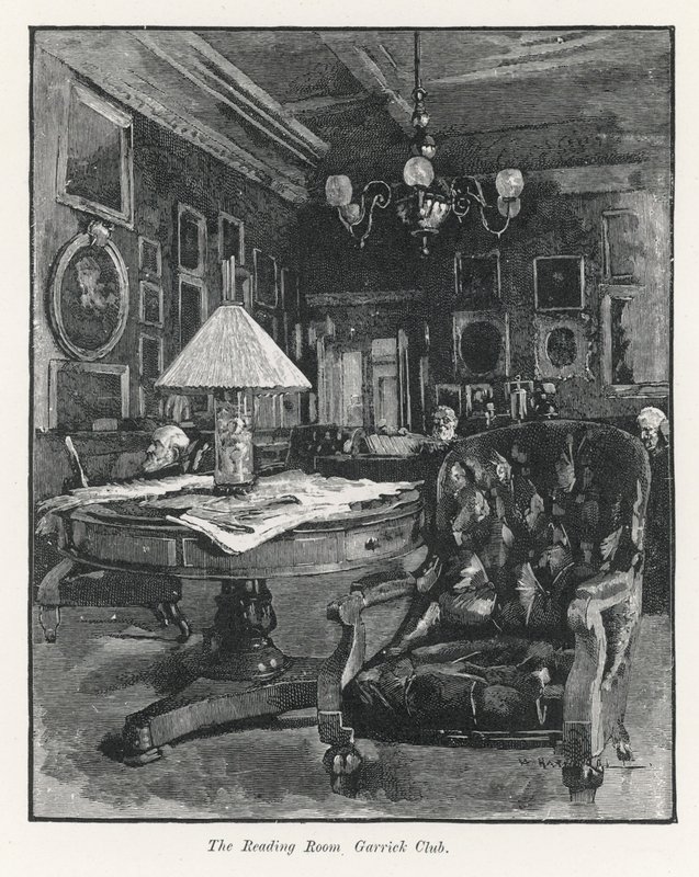 Læsesalen i Garrick Club af English School