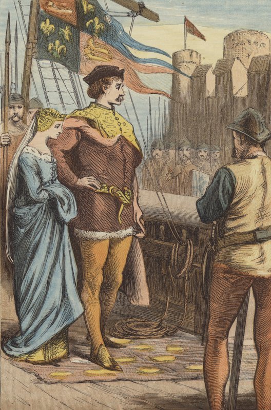Relieffet af Acre af Prince Edward (farvet gravering) af English School