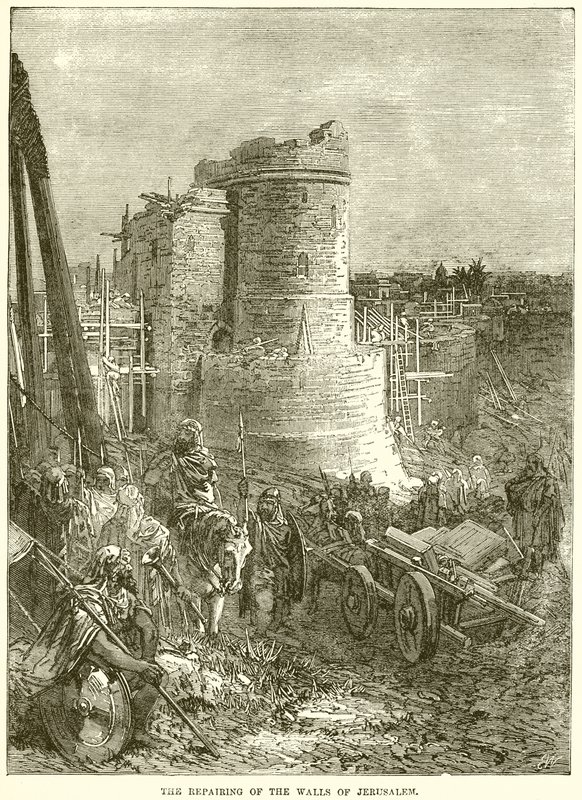 Reparationen af Jerusalems mure af English School
