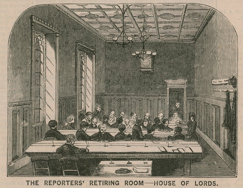Journalisternes pensionering værelse i House of Lords af English School