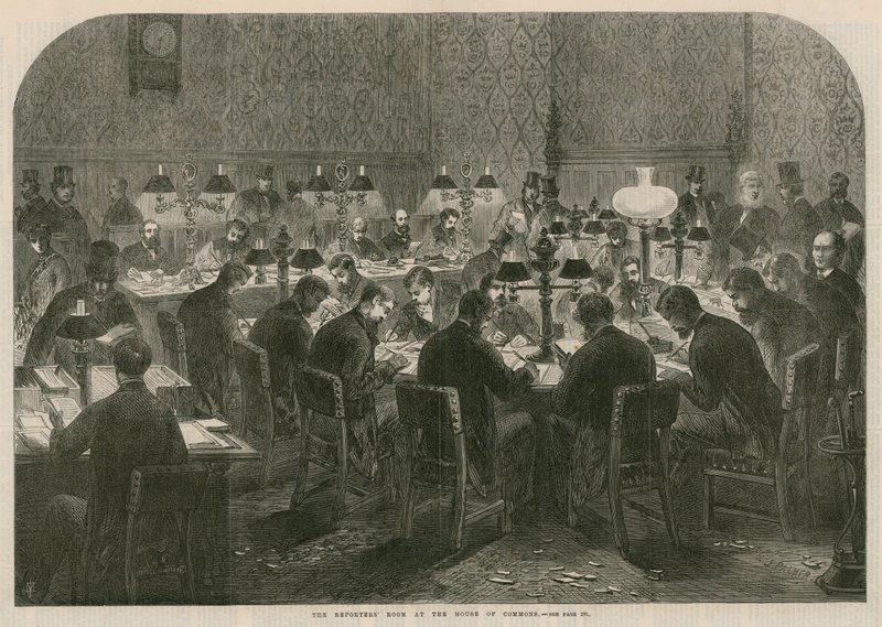 Reporterværelset i Underhuset af English School