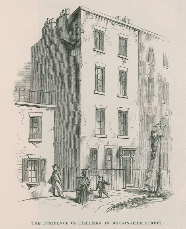 John Flaxmans bolig i Buckingham Street af English School