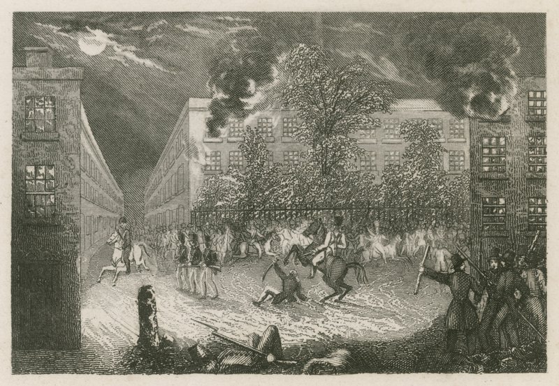 Optøjerne i Bristol, 1831 af English School