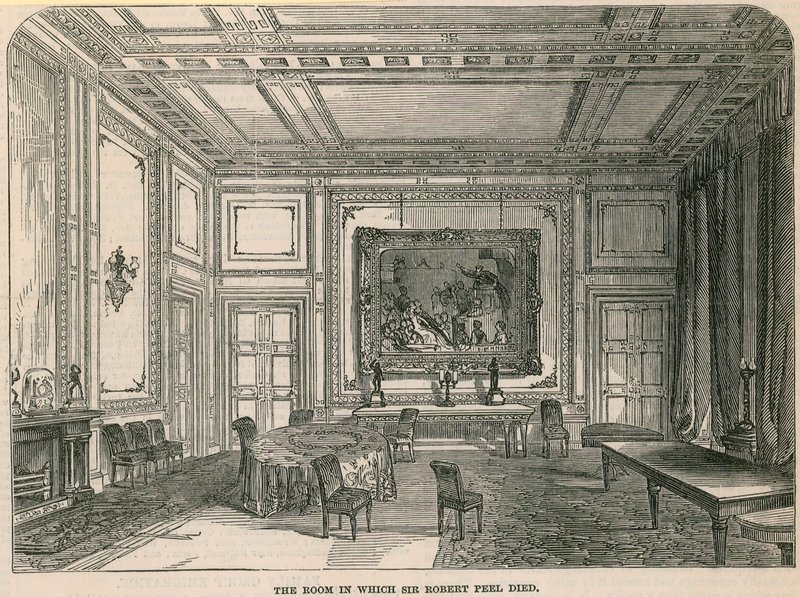 Værelset, hvor Sir Robert Peel døde af English School