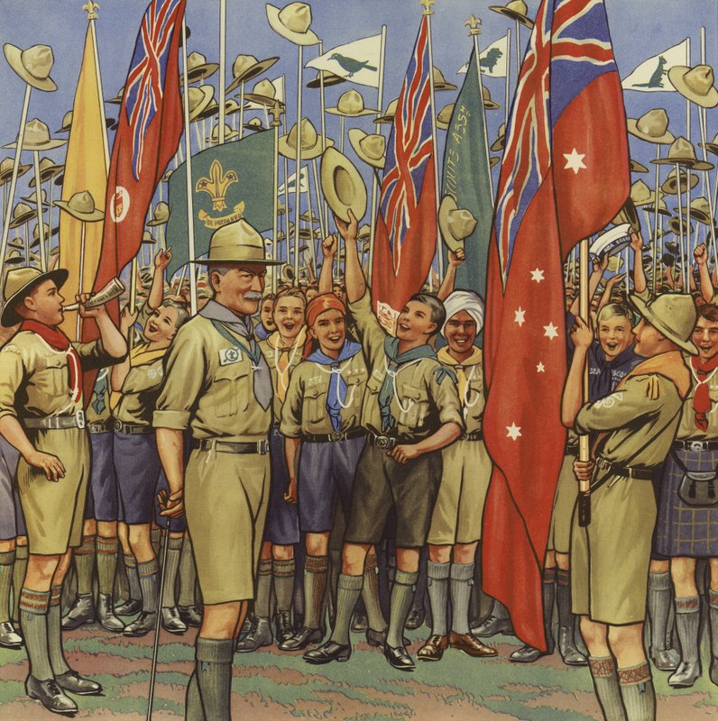 Spejderens jamboree (farve litho) af English School