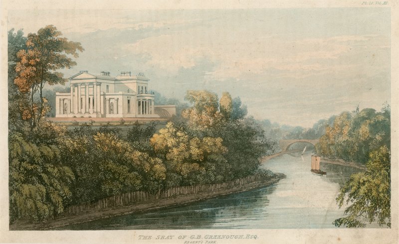 Sædet for GB Greenough, Regents Park, London af English School
