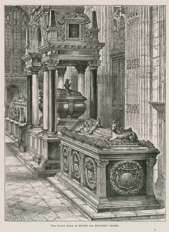 Det sydlige sideskib af Henry the Sevenths Kapel af English School